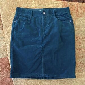 Sonoma Teal Corduroy Mid Rise Skirt